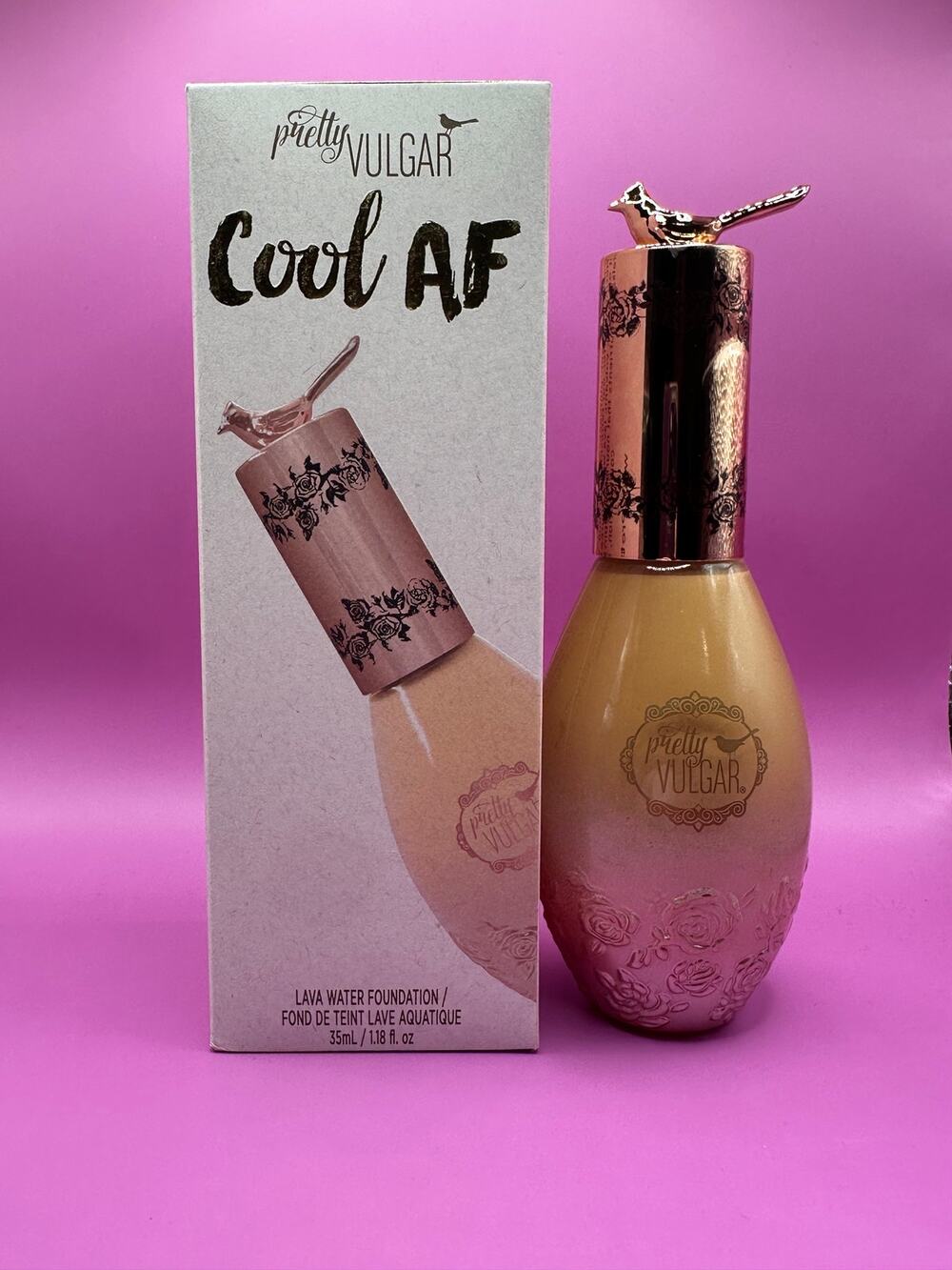 Pretty Vulgar Lava Water Foundation – Shade 62 – New in Box Pretty Bird